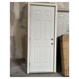 WHITE DOOR WITH FRAME (SIZING AND INFO IN PHOTO)