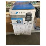 LaZboy Black Leather Adjustable Manager Chair.
