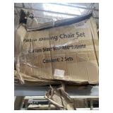 PATIO DINING CHAIRS IN GREY (SET OF 2), IN BOX