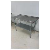 STAINLESS STEEL WORK TABLE 48x24, rolled edge