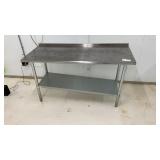 STAINLESS STEEL WORK TABLE 60x24, rolled edge