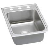 $635 Elkay LRAD172255 17" SS Bar Sink - 2 Holes
