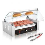 $122 VEVOR Hot Dog Roller 7 Rollers 18 Dogs 1050W