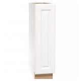 $132 Hampton Satin White Raised Panel Base Cabinet