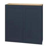 $259 Avondale 36x12x36 Shaker Wall Cabinet - Blue