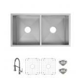 $306 32 in. Undermount Double Bowl Kitchen Sink