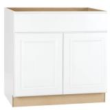 $229 Hampton 30x24x34.5 Sink Base Cabinet White