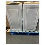 1 lot: 2 satin white Wall cabinet
