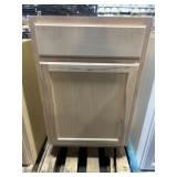 Natural finish base cabinet with drawer