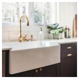 $419 30 in. Farmhouse Single Bowl Fireclay Sink