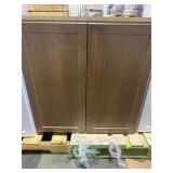 Saddle oak wall cabinet
