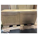Saddle oak small wall cabinet