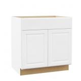 $219 Hampton 33x24x34.5 Sink Base Cabinet, White