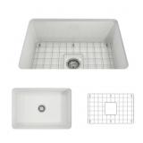 $431 27in Undermount Fireclay Kitchen Sink, White
