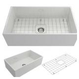 $320 Contempo Farmhouse Fireclay 33 in. Sink White