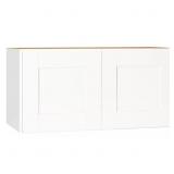 $107 30x12x15 Wall Cabinet Satin White, No Shelf
