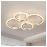 16 in. LED 4 Rings Ceiling Light w/ Remote