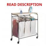 $101 Rolling Laundry Sorter with Ironing Board