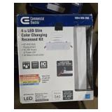 Lot of 4 4in LED Slim Color Recessed Light Kits