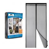 Black Velcro Fiberglass Magnetic Screen Door
