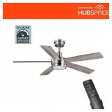 $189 Hampton Bay Fanelee 54" Smart Ceiling Fan
