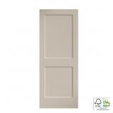 $239 30x80x1-3/8 Shaker White Primed 2-Panel Door