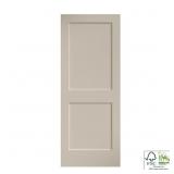 $239 30x80x1-3/8 Shaker White Primed 2-Panel Door