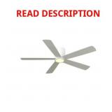 $150 52" Matte White Ceiling Fan w/Remote