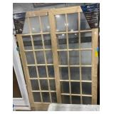 2 PINE 18 LIGHT 39X96 FRENCH INTERIOR DOORS