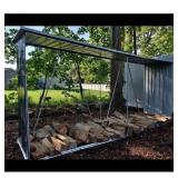 $168 129.9 in. Steel Firewood Rack with Cover
