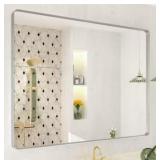 $124 40x32 in Rectangular Aluminum Vanity Mirror