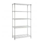 HDX 5-Tier Steel Wire Shelving Unit, Chrome