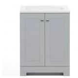 $149 25 in. Single Sink Pearl Gray Bath Vanity