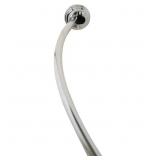 Zenna Home 50"-72" Curved Shower Rod, Chrome