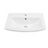 $120 Pedestal Bathroom Sink, Round, White
