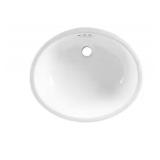 17 in. Undermount Rect. Sink, White Ceramic