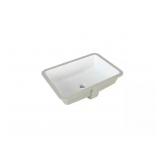 22 in. Ceramic Rect. Undermount Sink White
