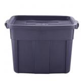 (1 Lot Of 5) Rubbermaid Roughneck 18gal Navy Stora