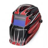 $169 Auto-Darkening Helmet, Red Fierce Design