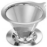1 Lot (3) Pour Over Coffee Dripper, Reusable Cone