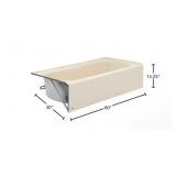 $198 Aloha 60x30 Alcove Soaking Tub Left Drain