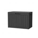 45 Gal. Black Outdoor Durable Storage Deck Box
