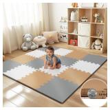 16 Tiles Baby Play Mat, 0.6 Inch Foam Tiles