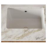 $130 17 in. Undermount Rectangular Sink, White