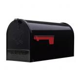 Elite Black, Large, Steel, Post Mount Mailbox