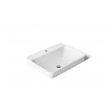 $309 Vox 23 in. Rectangle China Vessel Sink, White