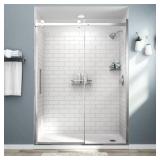 $879 32x60x72in 4Pc Glue-Up Alcove Shower Wall