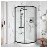 $918 Breeze 34x34x76.97in Corner Shower Kit
