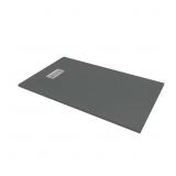 $529 60x36x1.125 Alcove Stone Shower Pan, Graphite