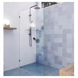 $384 Vela 42x78 Frameless Shower Door Matte Black
